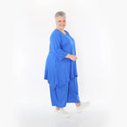  A-Form Bigshirt von AKH Fashion aus Viskose, 1233.01019, Royalblau, Ausgefallen, Zeitlos