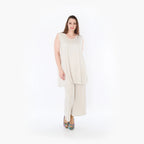  AKH Fashion Hose in gerader Form, aus Viskose, 1233.00225, Beige, Ausgefallen, Zeitlos
