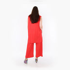  AKH Fashion Hose in gerader Form, aus Viskose, 1233.00225, Rot, Ausgefallen, Zeitlos