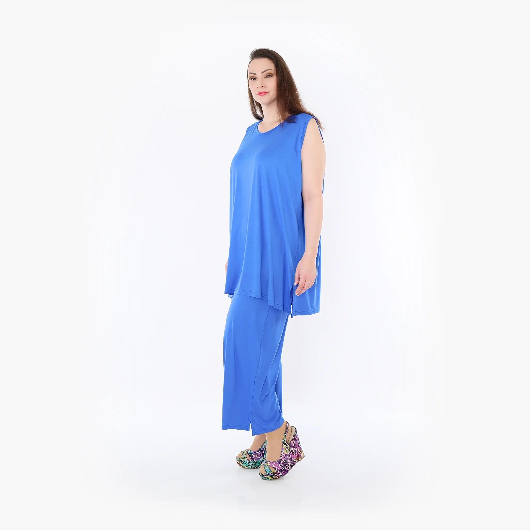  AKH Fashion Hose in gerader Form, aus Viskose, 1233.00225, Royalblau, Ausgefallen, Zeitlos