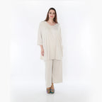  AKH Fashion Bigshirt in gerader Form, aus Viskose, 1233.07054, Beige, Ausgefallen, Zeitlos