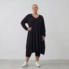 Elegante Jersey Jacke in Schwarz mit schmeichelhafter Silhouette und praktischen Taschen