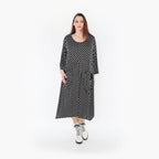  Ballonkleid von AKH Fashion aus Materialmix, 1289.06025, Schwarz/Weiß, Schick, Modern