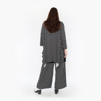  A-Form Jacke von AKH Fashion aus Materialmix, 1289.06842, Schwarz/Weiß, Schick, Modern