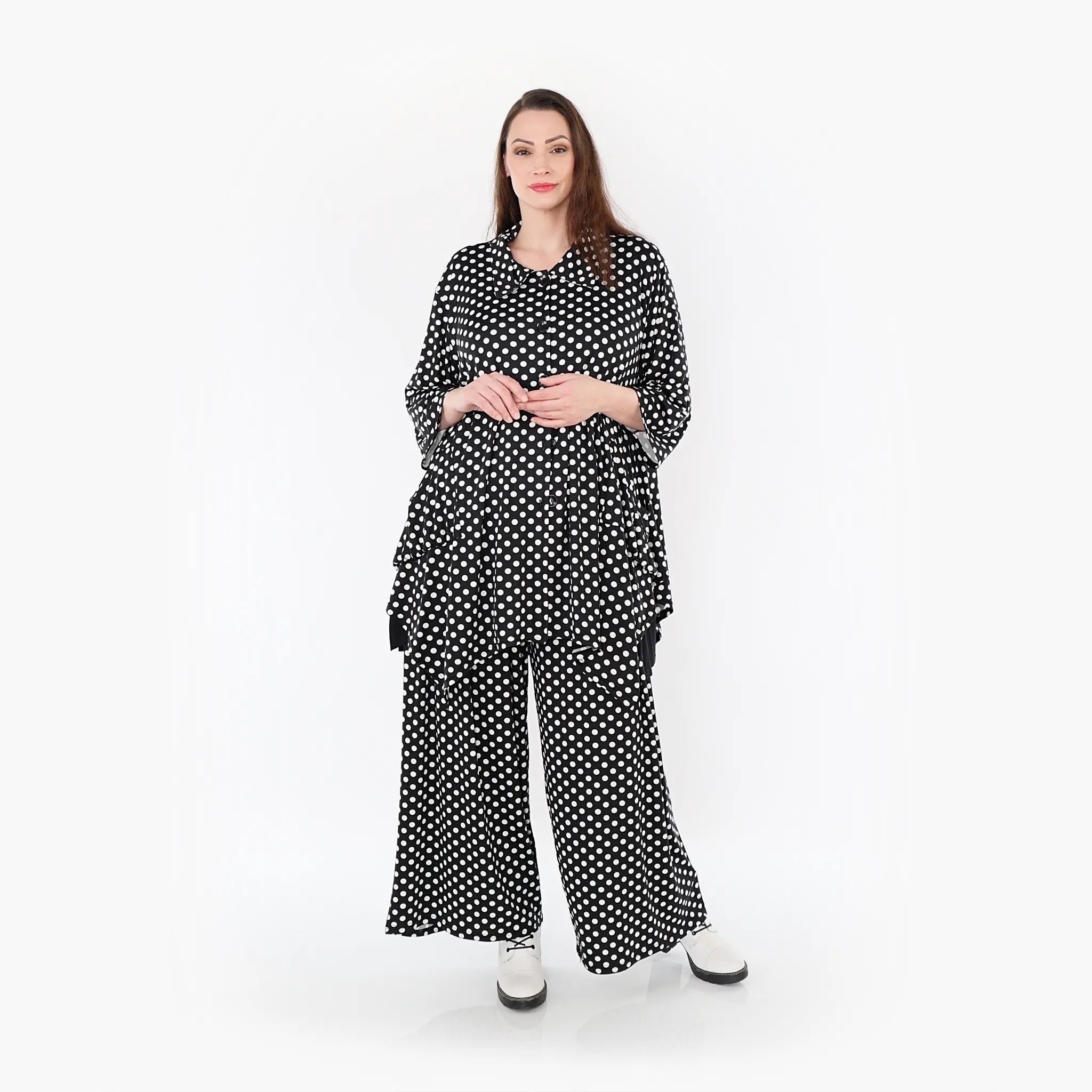  A-Form Jacke von AKH Fashion aus Materialmix, 1289.06842, Schwarz/Weiß, Schick, Modern