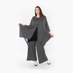  A-Form Jacke von AKH Fashion aus Materialmix, 1289.06842, Schwarz/Weiß, Schick, Modern