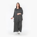  A-Form Jacke von AKH Fashion aus Materialmix, 1289.06842, Schwarz/Weiß, Schick, Modern