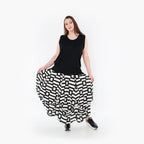  Ballonrock von AKH Fashion aus Materialmix, 1314.07559, Weiß/Schwarz, Kariert, Schick