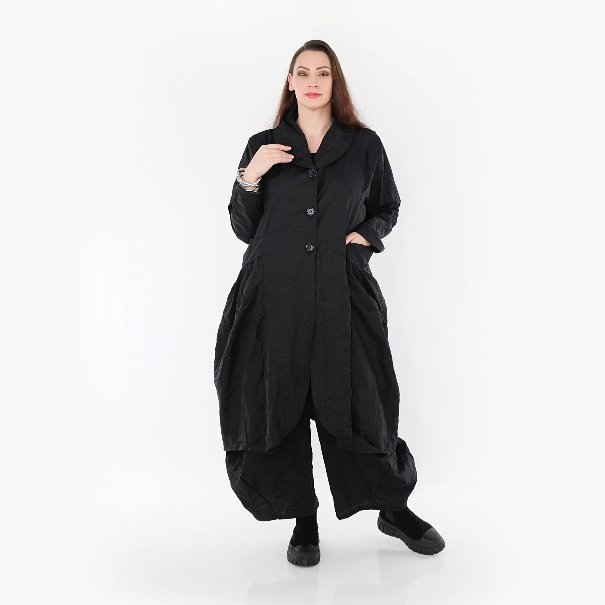 Ballonmantel von AKH Fashion aus Materialmix, ausgefallene, zeitlose Lagenlook Mode