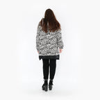  AKH Fashion Bigshirt in gerader Form, aus Baumwolle, 1376.06988, Grau-Schwarz, Buchstaben