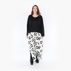  AKH Fashion Hose in kastiger Form, aus Baumwolle, 1390.06995, Weiß-Schwarz, Schick