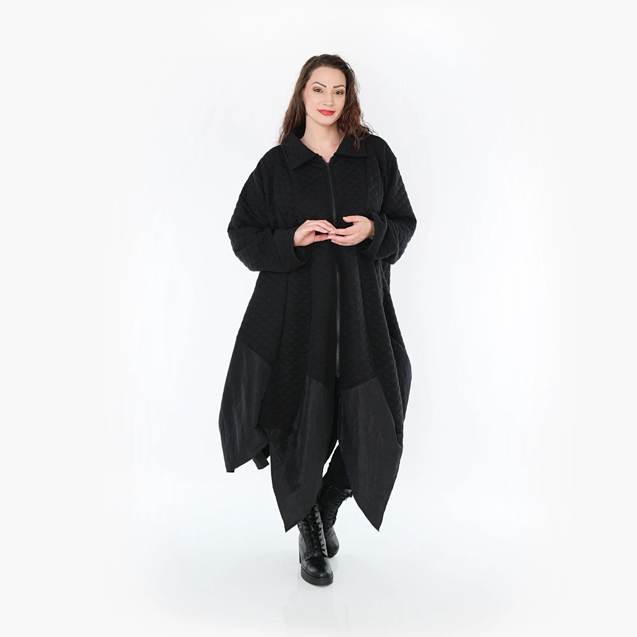 Ballonmantel von AKH Fashion aus Materialmix, ausgefallene, zeitlose Lagenlook Mode