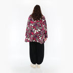  A-Form Bigshirt von AKH Fashion aus Viskose, 1397.00593, Fuchsia-Schwarz-Creme, Aztec