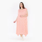  Ballonkleid von AKH Fashion aus Viskose, 1417.01920, Rosa/Weiß, Schick, Modern, Bequem