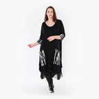  Ballonkleid von AKH Fashion aus Viskose, 1418.05909, Schwarz/Weiß, Schick, Modern, Bequem