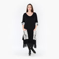 Ballonkleid von AKH Fashion aus Viskose, 1418.05909, Weiß/Schwarz, Schick, Modern, Bequem