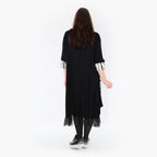  Ballonkleid von AKH Fashion aus Viskose, 1418.05909, Weiß/Schwarz, Schick, Modern, Bequem