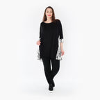  A-Form Bigshirt von AKH Fashion aus Baumwolle, 1418.00593, Weiß/Schwarz, Schick, Modern
