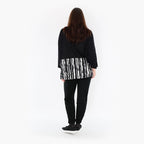  AKH Fashion Bigshirt in kastiger Form, aus Baumwolle, 1418.06888, Schwarz/Weiß, Schick