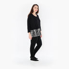  AKH Fashion Bigshirt in kastiger Form, aus Baumwolle, 1418.06888, Schwarz/Weiß, Schick