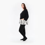  AKH Fashion Bigshirt in kastiger Form, aus Baumwolle, 1418.06888, Weiß/Schwarz, Schick