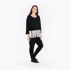  AKH Fashion Bigshirt in kastiger Form, aus Baumwolle, 1418.06888, Weiß/Schwarz, Schick