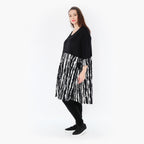  A-Form Shirt von AKH Fashion aus Viskose, 1418.06900, Schwarz/Weiß, Schick, Modern, Bequem