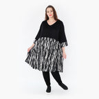  A-Form Shirt von AKH Fashion aus Viskose, 1418.06900, Schwarz/Weiß, Schick, Modern, Bequem