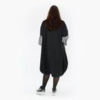  Ballonkleid von AKH Fashion aus Viskose, 1419.06901, Ecru/Schwarz, Schick, Modern, Bequem