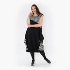  Ballon Tunika von AKH Fashion aus Viskose, 1419.06902, Ecru/Schwarz, Schick, Modern
