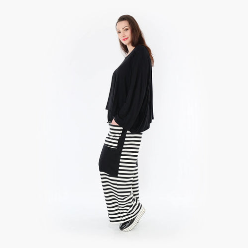 Oversize Damen Hose, AKH Fashion, Viskose, gerader Form, Lagenlook Mode, große Größen - SEELENlook