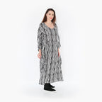 Ballonkleid von AKH Fashion aus Viskose, 1406677, Schwarz/Weiß, Pinselstrich, Schick