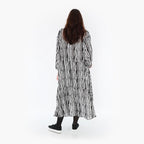  Ballonkleid von AKH Fashion aus Viskose, 1406712, Schwarz/Weiß, Pinselstrich, Schick