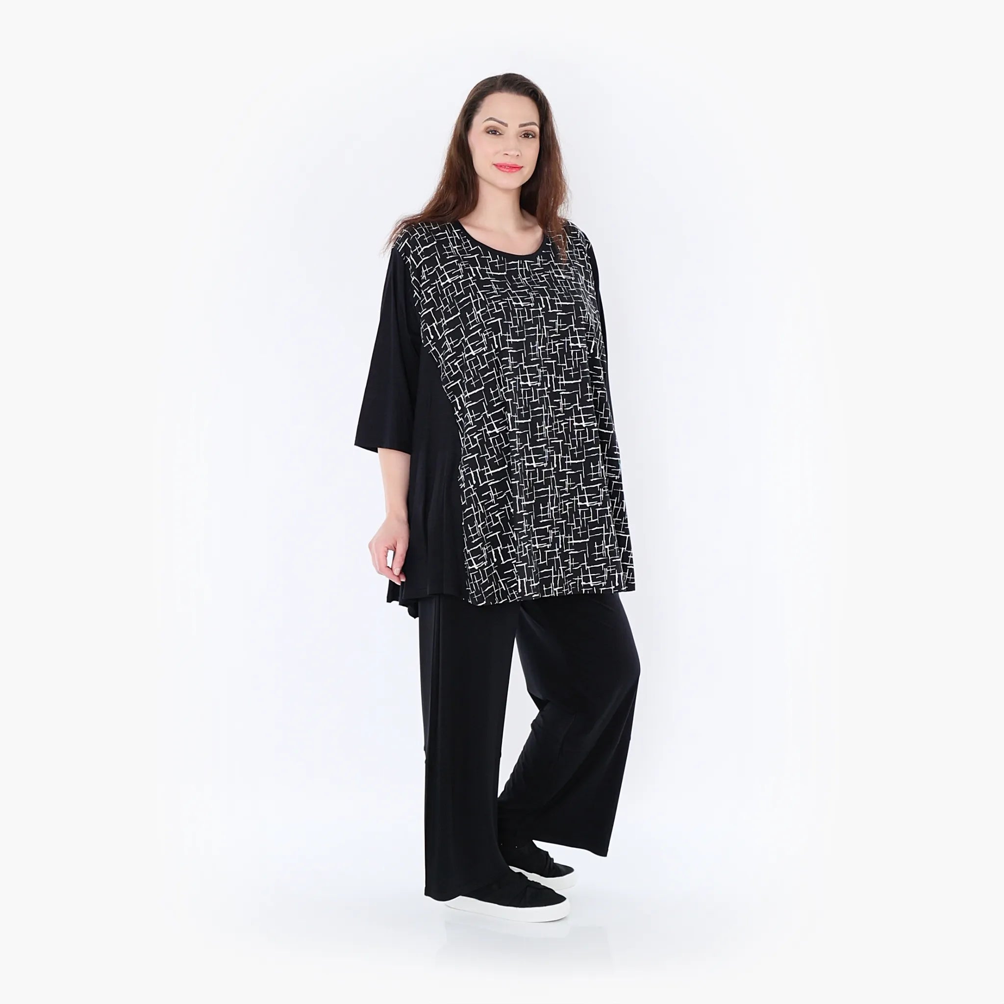 A-Form Shirt von AKH Fashion aus Viskose, ausgefallene, zeitlose Lagenlook Mode
