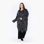  AKH Fashion Mantel in gerader Form, aus Baumwolle, 1406693, Schwarz/Weiß, Schick, Modern