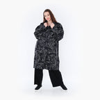  AKH Fashion Mantel in gerader Form, aus Baumwolle, 1406693, Schwarz/Weiß, Schick, Modern