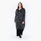  AKH Fashion Mantel in gerader Form, aus Baumwolle, 1406693, Schwarz/Weiß, Schick, Modern
