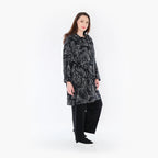  AKH Fashion Jacke in gerader Form, aus Baumwolle, 1406694, Schwarz/Weiß, Schick, Modern
