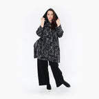  AKH Fashion Jacke in gerader Form, aus Baumwolle, 1406694, Schwarz/Weiß, Schick, Modern