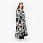  Ballonkleid von AKH Fashion aus Viskose, 1426.06984, Schwarz/Ecru, Grafik, Schick, Modern