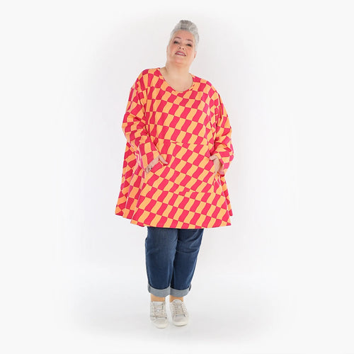 A-Form Shirt von AKH Fashion aus Baumwolle, ausgefallene, zeitlose Lagenlook Mode