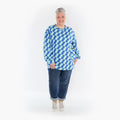 AKH Fashion Shirt in gerader Form, aus Baumwolle, 1427.06987, Türkis/Blau, Kariert, Schick
