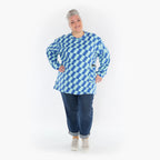  AKH Fashion Shirt in gerader Form, aus Baumwolle, 1427.06987, Türkis/Blau, Kariert, Schick