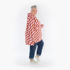  AKH Fashion Bigshirt in gerader Form, aus Baumwolle, 1427.06988, Pink/Cognac, Kariert, Schick