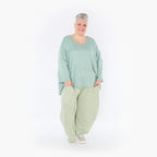  AKH Fashion Bigshirt in kastiger Form, aus Viskose, 1429.06993, Mint, Schick, Modern, Bequem
