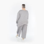  A-Form Bigshirt von AKH Fashion aus Viskose, 1429.07013, Hellgrau, Schick, Modern, Bequem
