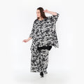  A-Form Bigshirt von AKH Fashion aus Materialmix, 1433.01019, Schwarz/Weiß, Schick, Modern