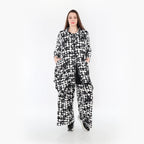  A-Form Jacke von AKH Fashion aus Materialmix, 1433.06842, Schwarz/Weiß, Schick, Modern