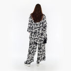  A-Form Jacke von AKH Fashion aus Materialmix, 1433.06842, Schwarz/Weiß, Schick, Modern