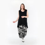  Ballonhose von AKH Fashion aus Viskose, 1434.08067, Schwarz/Weiß, Schick, Modern, Bequem